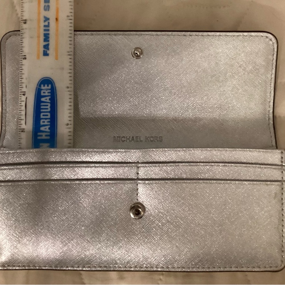 Michael Kors Metallic Silver Clutch - Picture 4 of 7